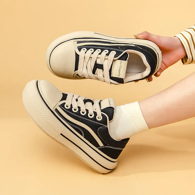 La Chapelle Abrasion Resistant Breathable Height Increasing Low Top Skateboard Shoes Women's-16