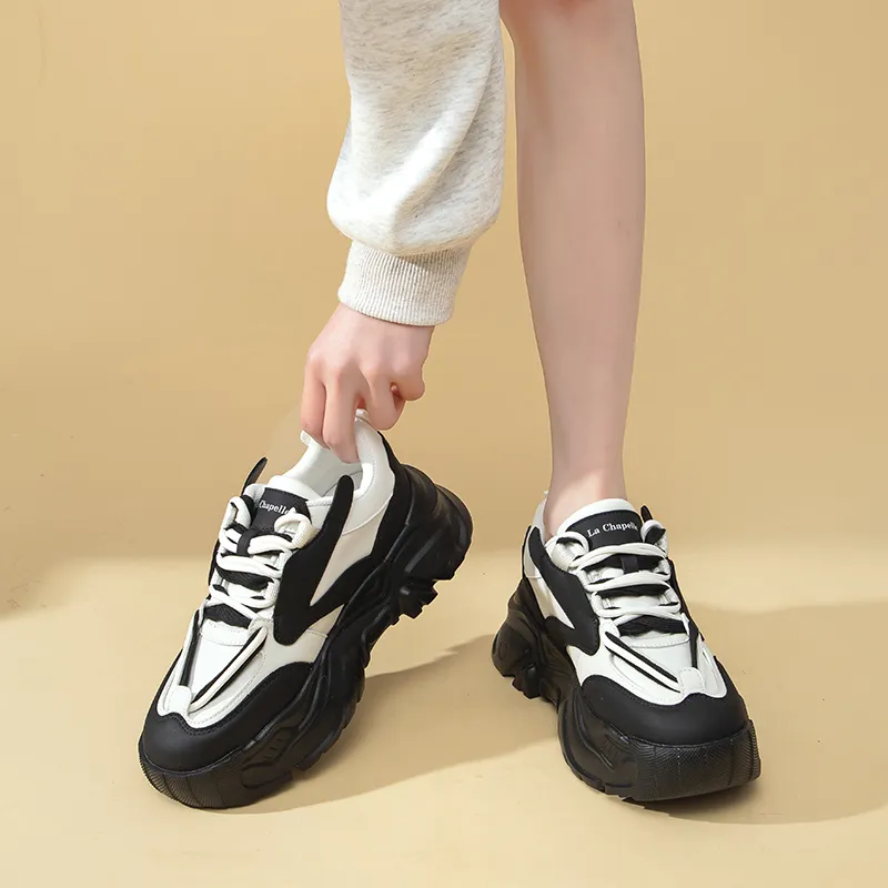 La Chapelle Height Increasing Lightweight Low Top Chunky Sneakers Women's-6