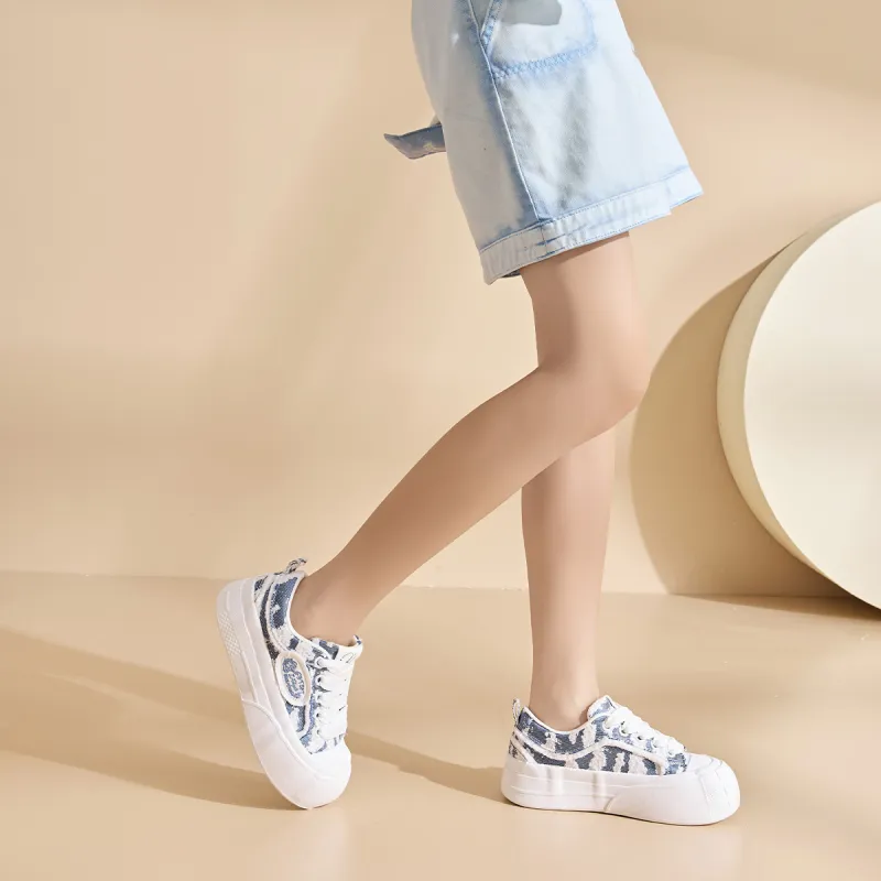 La Chapelle Height Increasing Breathable Low-Top Canvas Shoes Women's-33