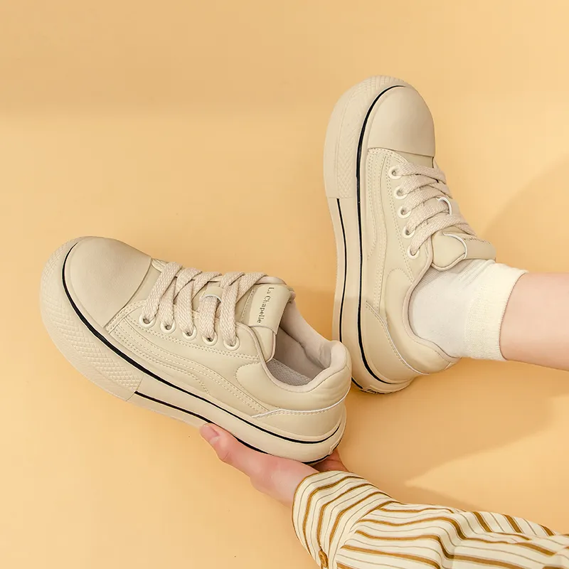 La Chapelle Abrasion Resistant Breathable Height Increasing Low Top Skateboard Shoes Women's-10