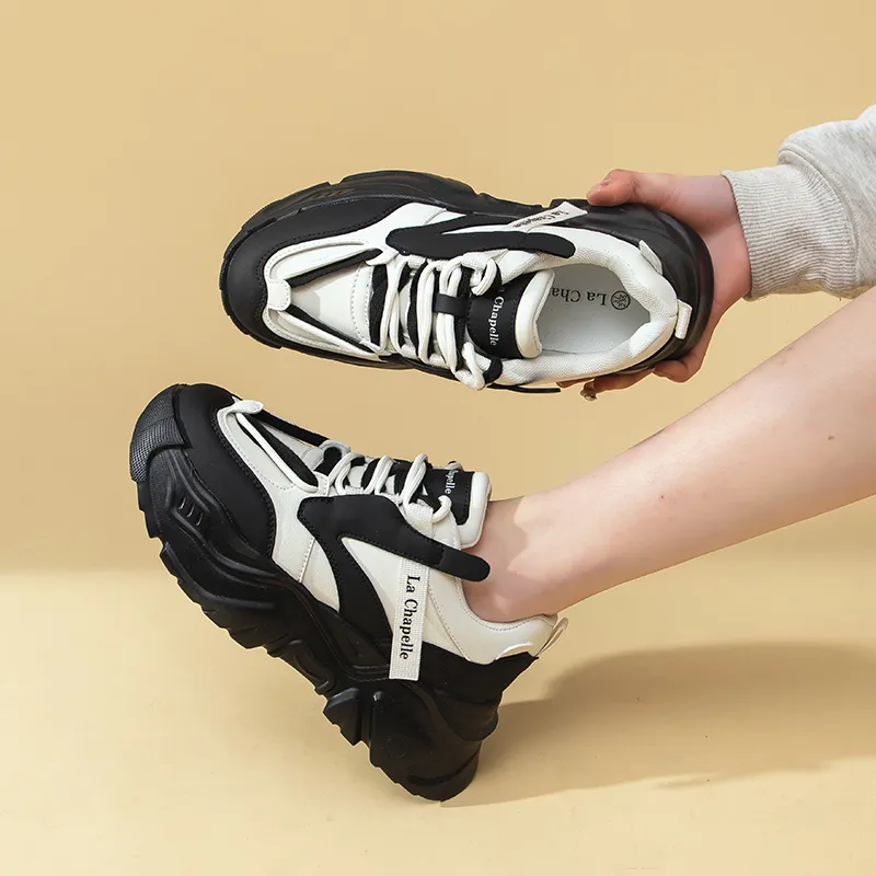 La Chapelle Height Increasing Lightweight Low Top Chunky Sneakers Women's-5