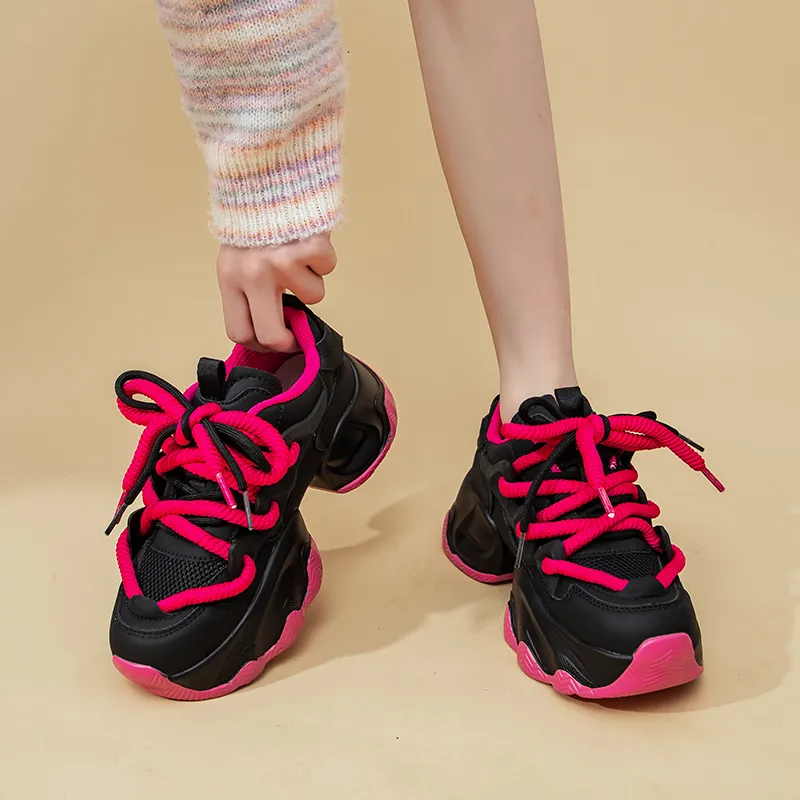 La Chapelle Height Increasing Lightweight Low-Top Chunky Sneakers Women's-16