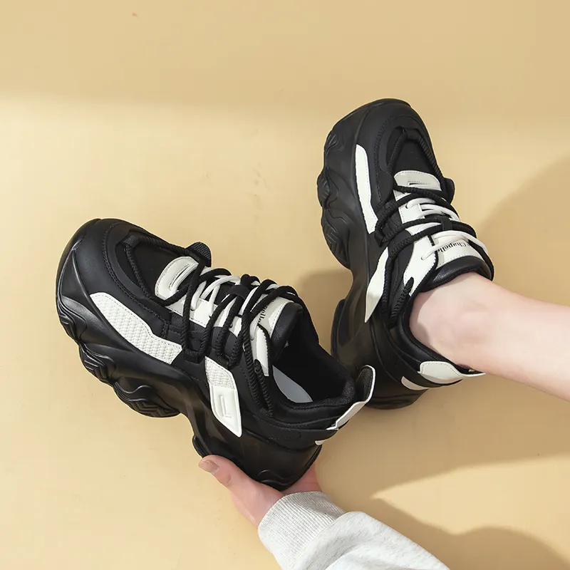 La Chapelle Height Increasing Lightweight Low Top Chunky Sneakers Women's-9