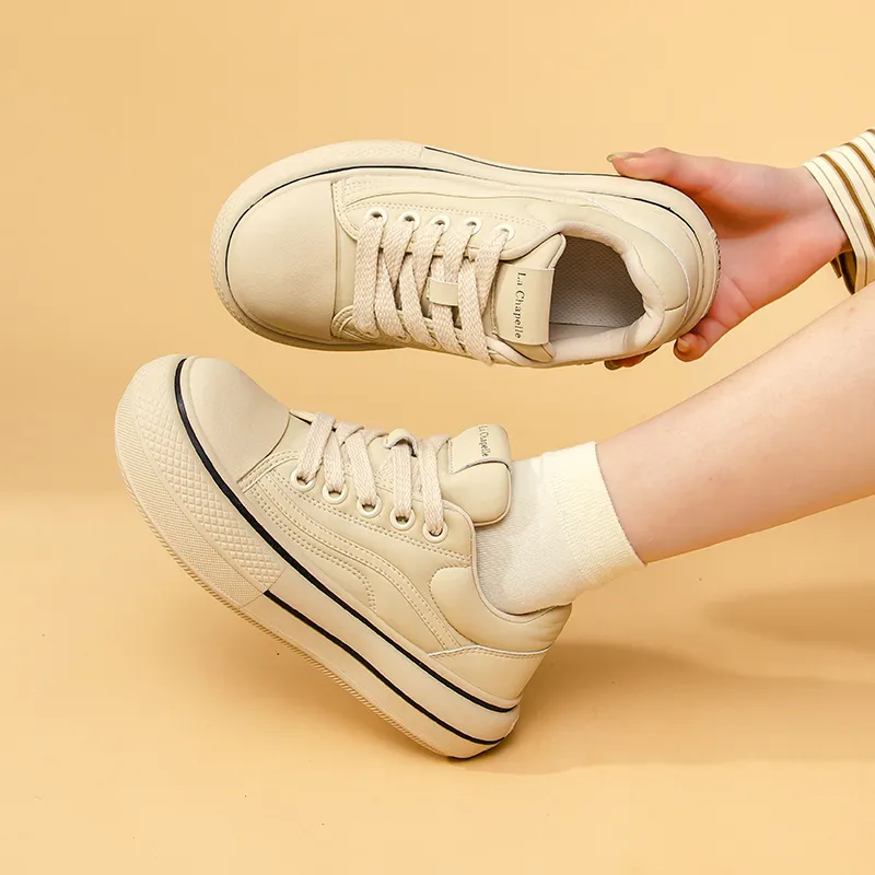La Chapelle Abrasion Resistant Breathable Height Increasing Low Top Skateboard Shoes Women's-5