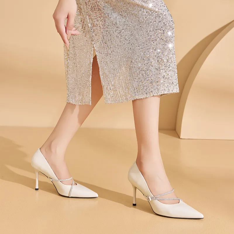 La Chapelle Slim Heel High Heels 8cm Women's-19