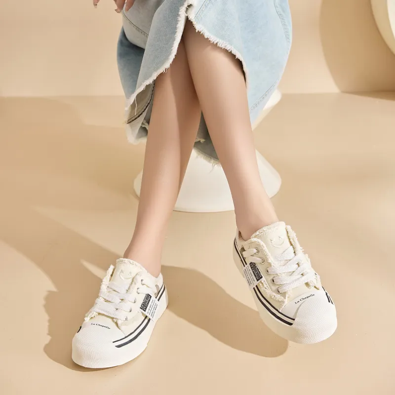 La Chapelle Lightweight And Breathable Low Top Canvas Shoes Women's-21