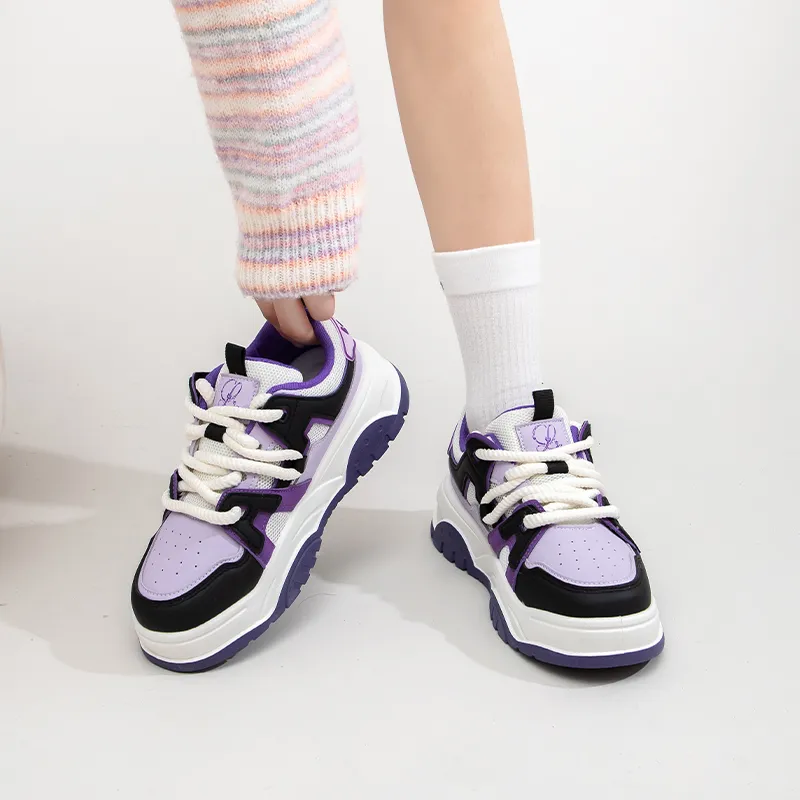 La Chapelle Height-Enhancing Wear-Resistant Lightweight Low-Top Skateboard Shoes Women's-27