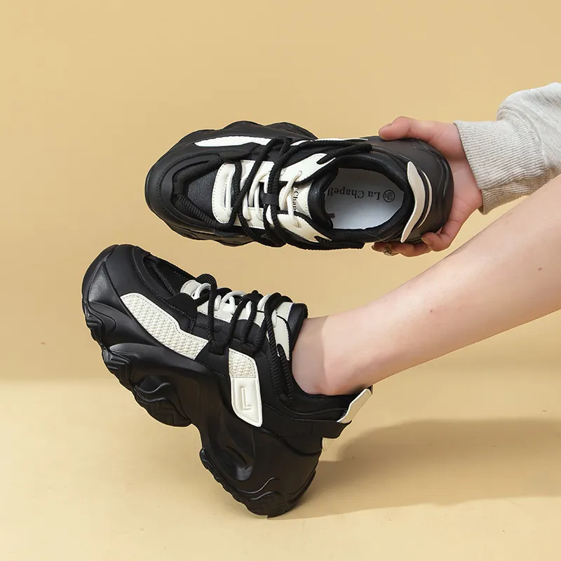 La Chapelle Height Increasing Lightweight Low Top Chunky Sneakers Women's-5