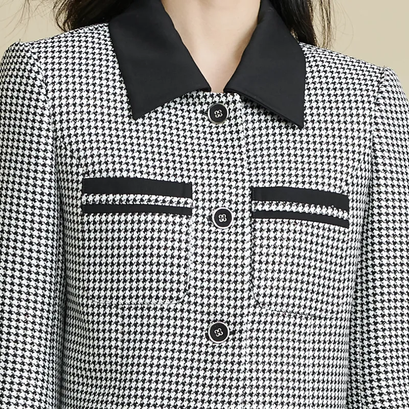 MISSSHINE Jackets Women's Black/White-3