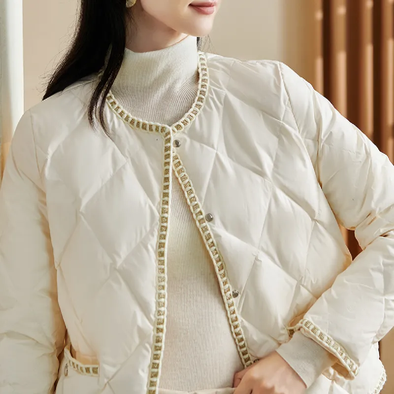 MISSSHINE Down Jackets Women's Apricot-2