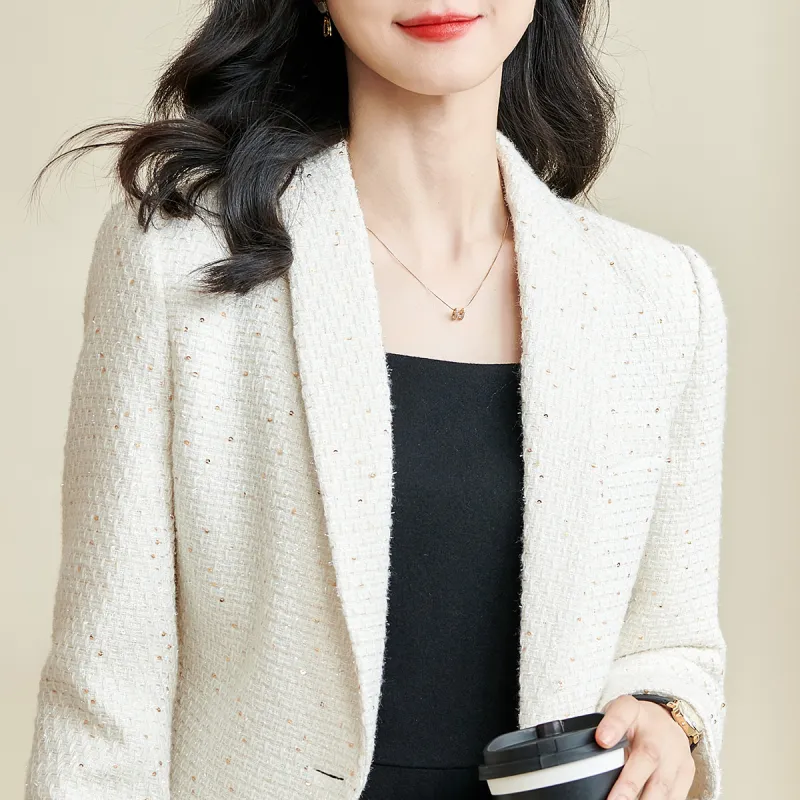 MISSSHINE Business Suits Women's Ecru-2