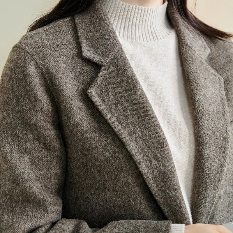 MISSSHINE Coats Women's Coffee-2