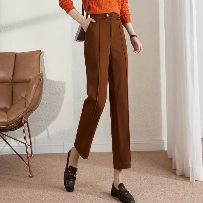MISSSHINE Casual Pants Women's Brown-3