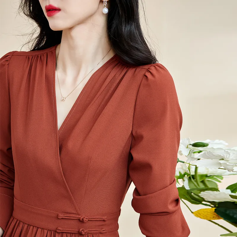 MISSSHINE Long Sleeved Dresses Women's-3