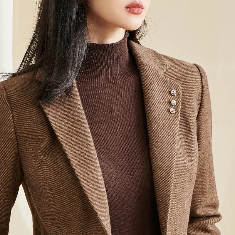 MISSSHINE Cropped Coats Women's-5