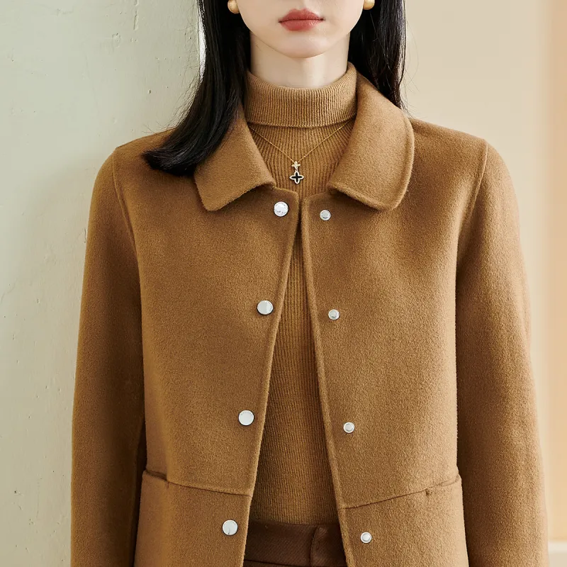MISSSHINE Coats Women's Camel-2