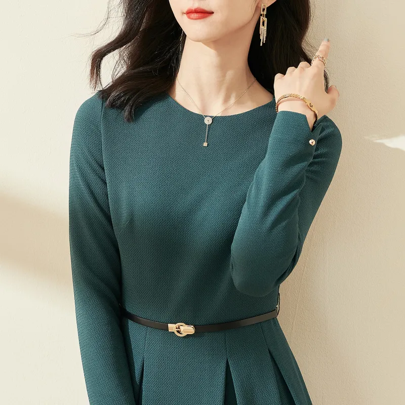 MISSSHINE Long Sleeved Dresses Women's-5