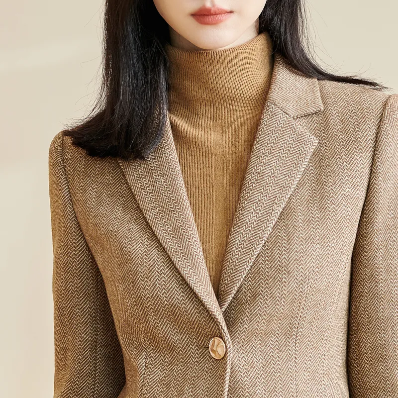 MISSSHINE Business Suits Women's Coffee-2