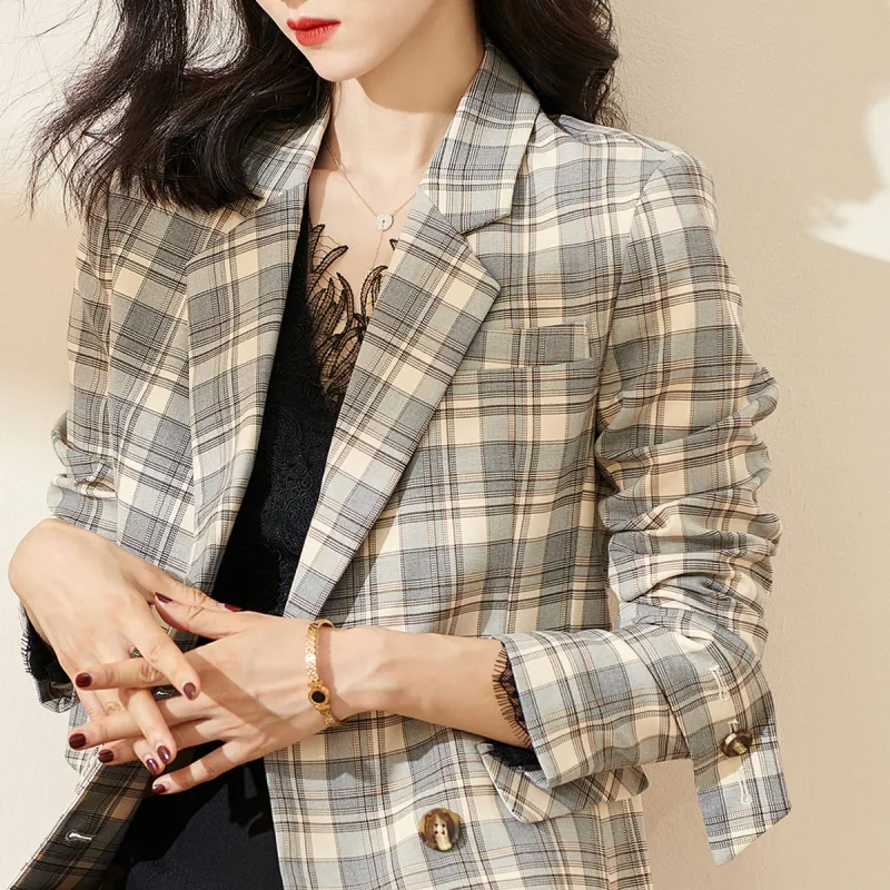 MISSSHINE Business Suits Women's Gray Blue-2
