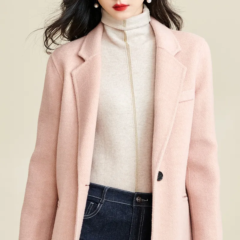 MISSSHINE Coats Women's Pink-2