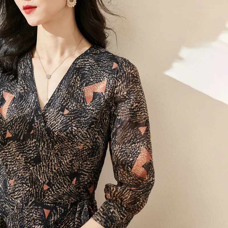 MISSSHINE Long Sleeved Dresses Women's Black-2