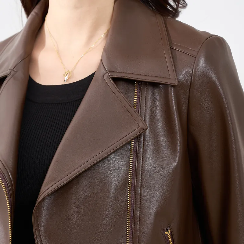 MISSSHINE Leather Jacket Women's-5