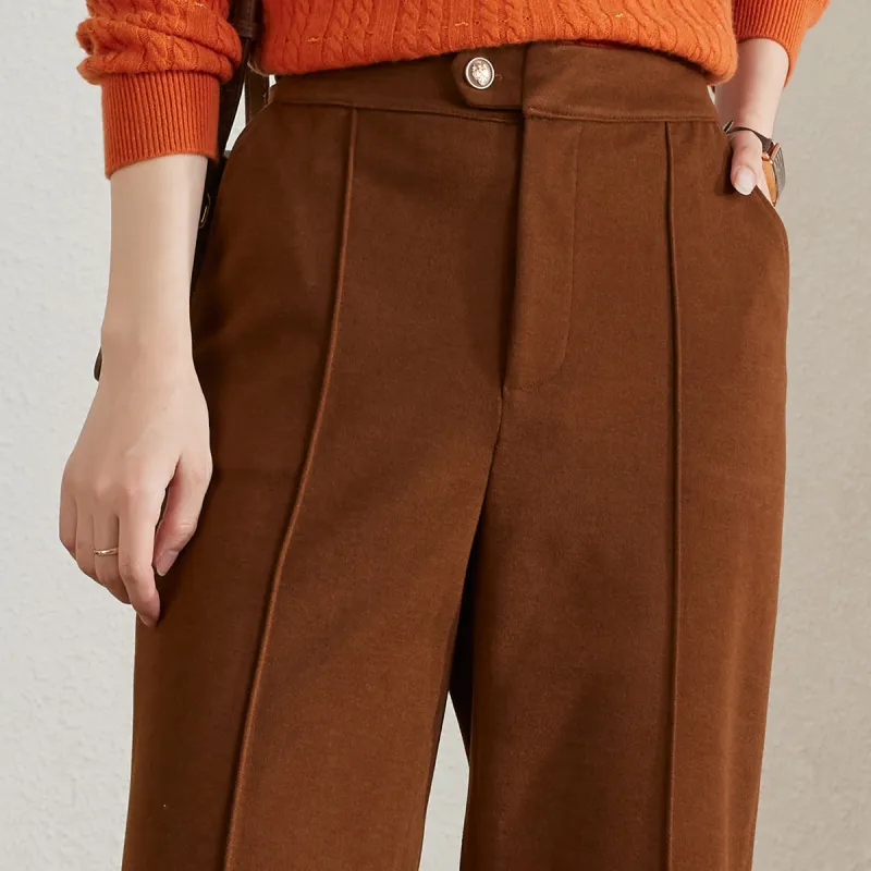 MISSSHINE Casual Pants Women's Brown-6