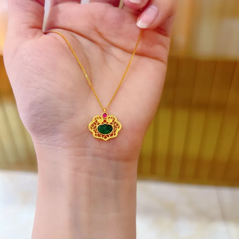 Yu Shangxuan Ice Glutinous Jadeite Necklaces Women's-3