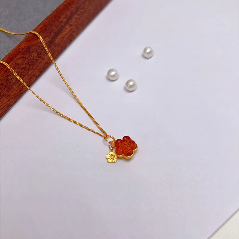 Yu Shangxuan Beeswax/Amber Necklaces Women's-3