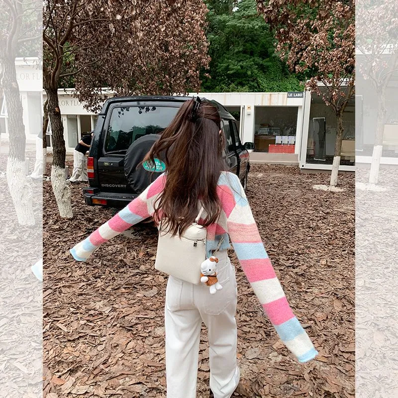 Zeng Xiaoxian Sweaters Women's Multicolor Stripes-2