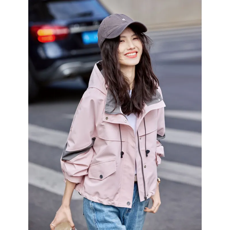 A Paradise For Awakening Cropped Coat Women's Pink-3