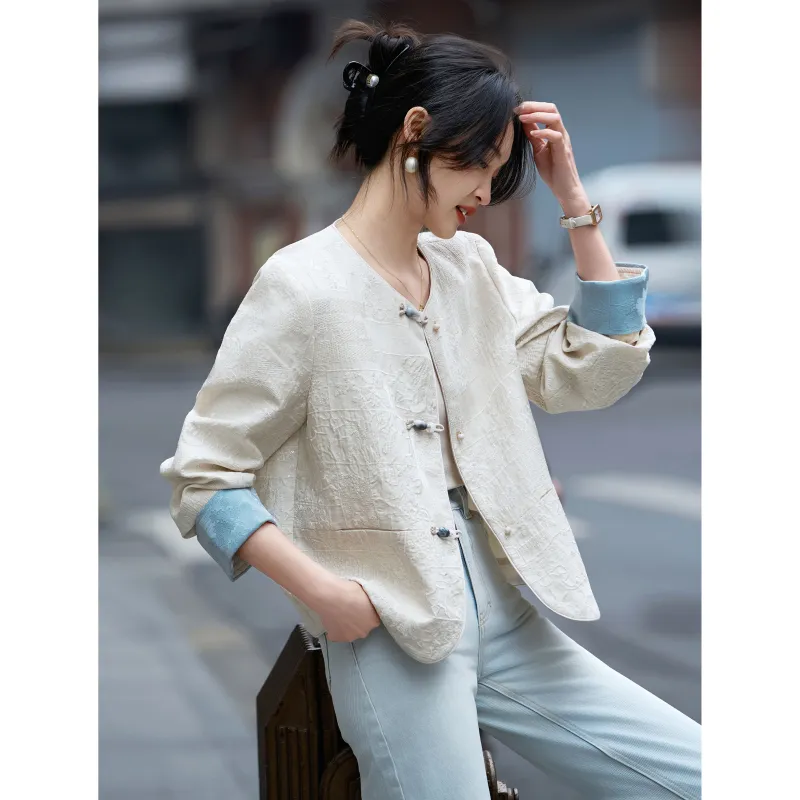 A Paradise For Awakening Cropped Coat Women's Beige-3