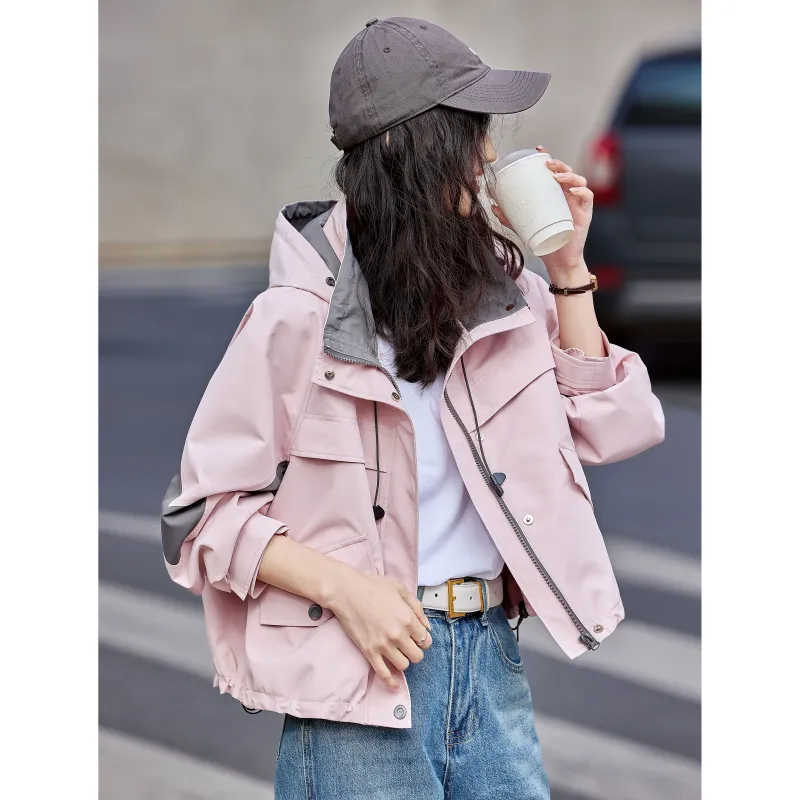 A Paradise For Awakening Cropped Coat Women's Pink-5