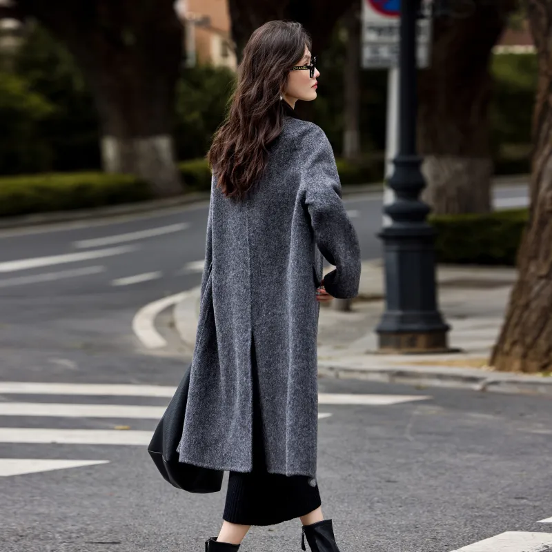 A Paradise For Awakening Coats Women's Black Gray Color-8