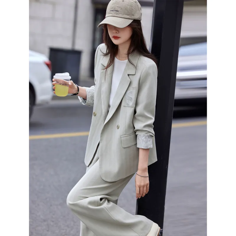 A Paradise For Awakening Casual Suit Women's Pea Green-6