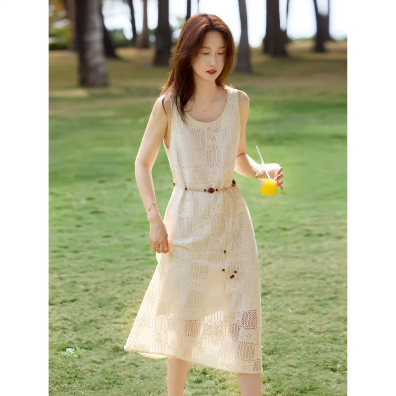 A Paradise For Awakening Slip Dress Women's Beige-4