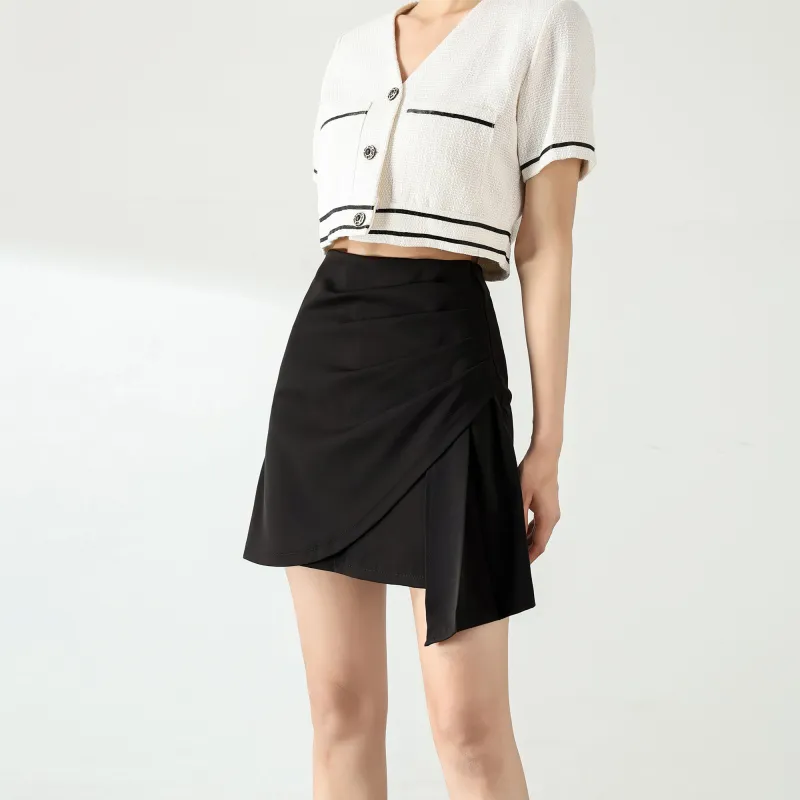 A Paradise For Awakening Casual Short Skirts Women's Black-4