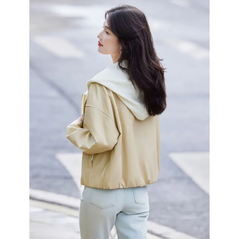 A Paradise For Awakening Cropped Coat Women's Yellow-2