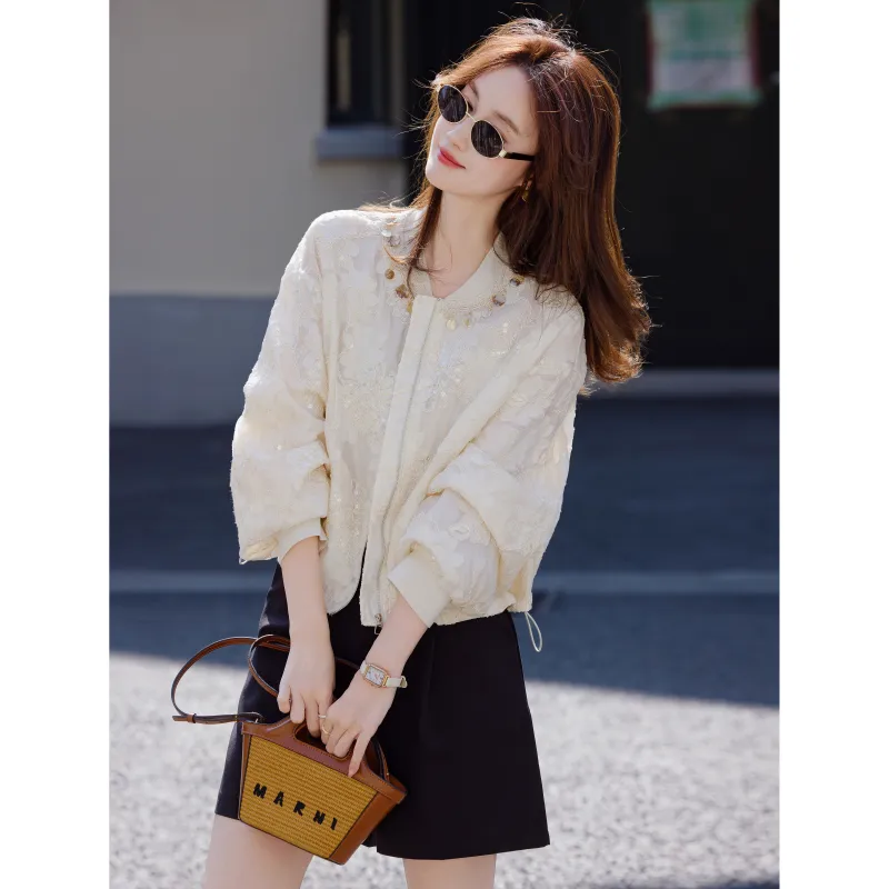 A Paradise For Awakening Cropped Coat Women's Beige-5