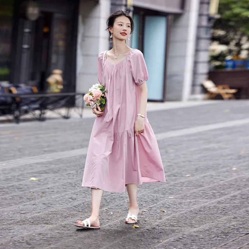 A Paradise For Awakening Short Sleeved Dress Women's Pink-2