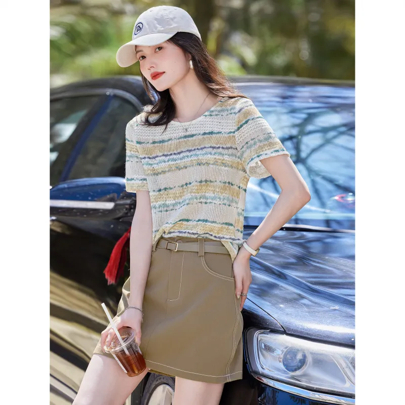A Paradise For Awakening Skirt Set Women's Khaki-4