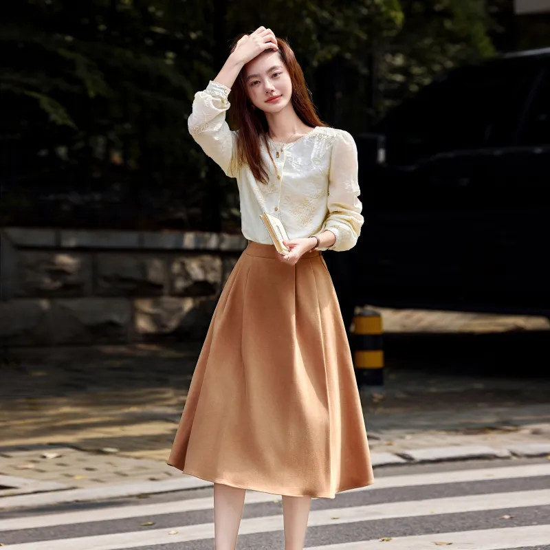 A Paradise For Awakening Skirt Set Women's Beige-8