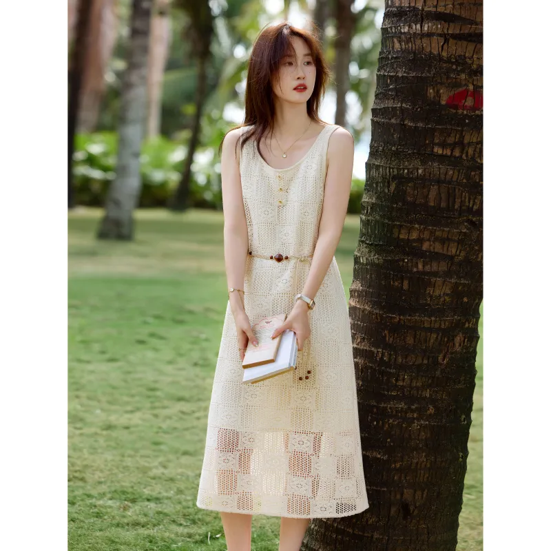 A Paradise For Awakening Slip Dress Women's Beige-5