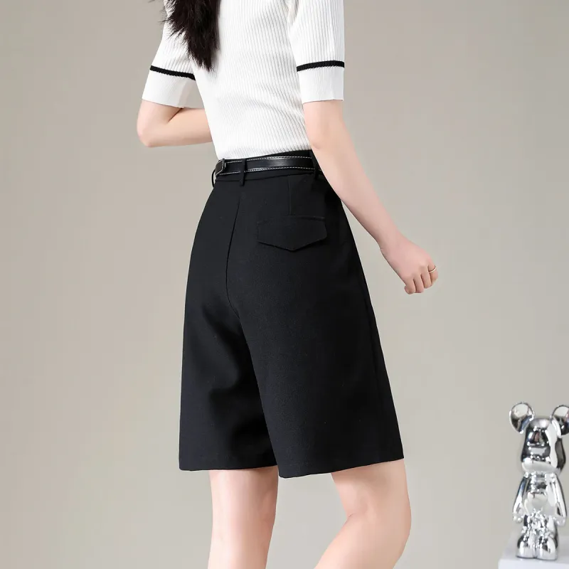 A Paradise For Awakening Casual Shorts Women's Black-4