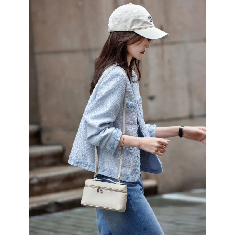 A Paradise For Awakening Cropped Coat Women's Blue-3