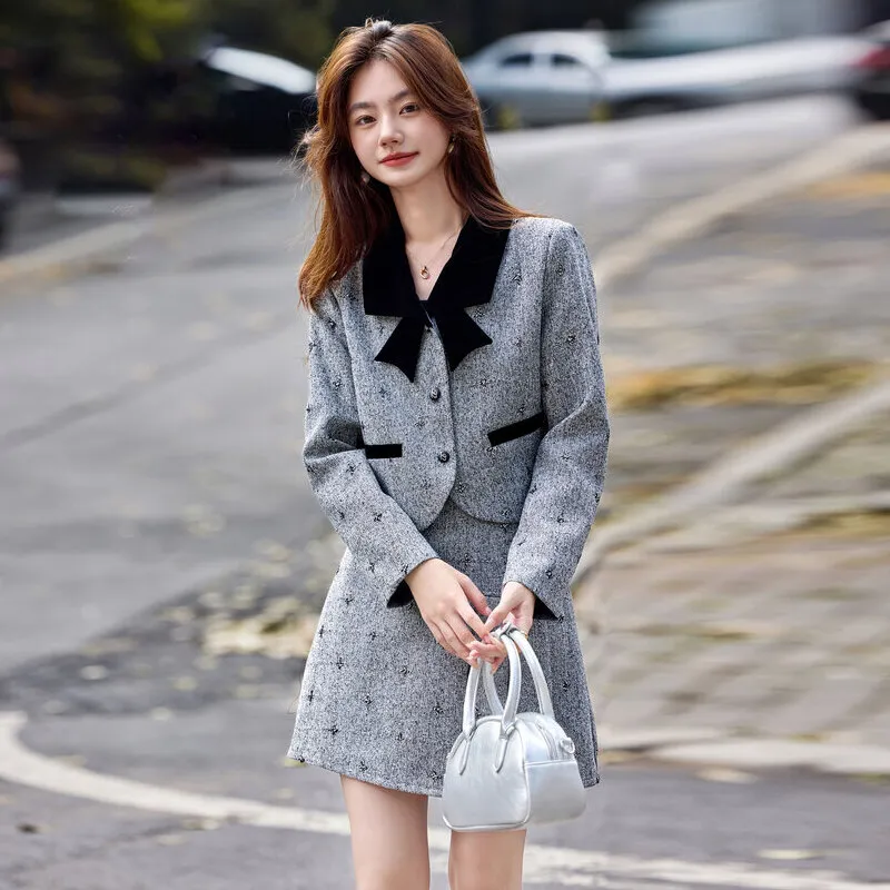 A Paradise For Awakening Skirt Set Women's Gray-1