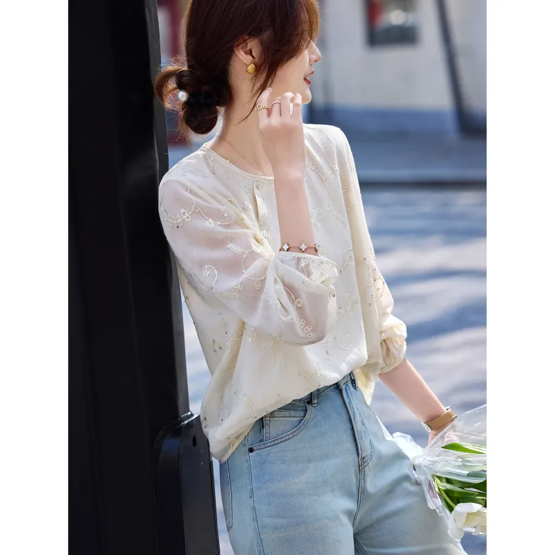 A Paradise For Awakening Chiffon Shirt Women's-3