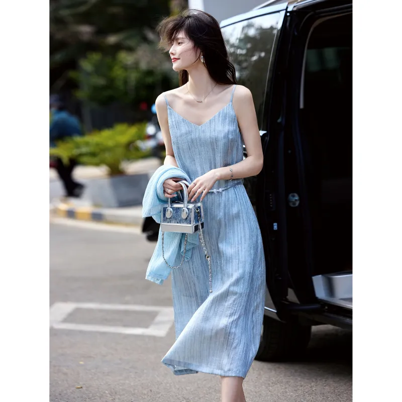 A Paradise For Awakening Skirt Set Women's Blue-2