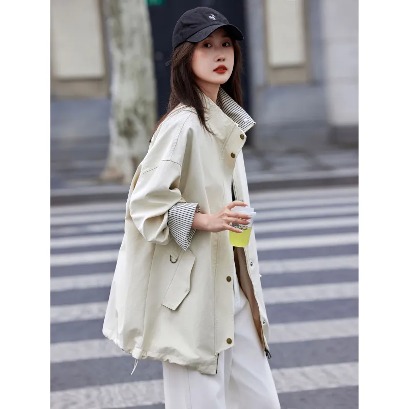 A Paradise For Awakening Trench Coat Women's-6