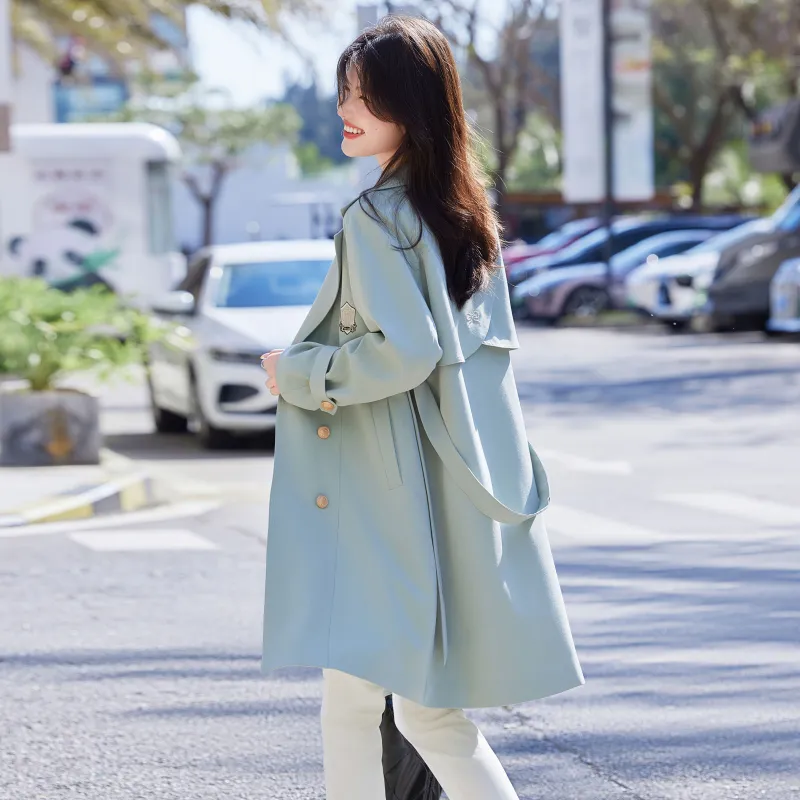 A Paradise For Awakening Trench Coat Women's-2